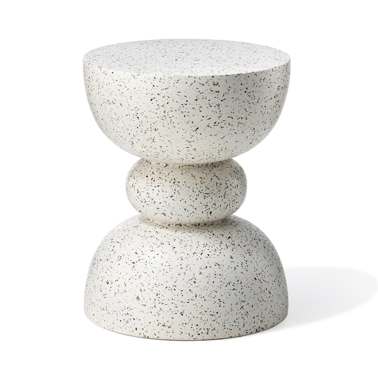 Glitzhome® 17.25" Terrazzo Garden Accent Stool